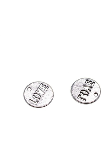 50X Vinatge Aşk Mektubu Hollow Dangle Charms Yuvarlak Etiketler Dıy Takı Bulguları (Yurt Dışından) modelleri