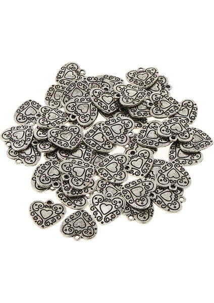 50 Adet Antik Gümüş Kalp Takı Charms Kolye Carfts Dıy Bulma Tibet Tarzı 1 (Yurt Dışından) fiyatları