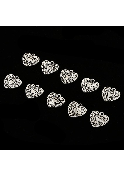 50 Adet Antik Gümüş Kalp Takı Charms Kolye Carfts Dıy Bulma Tibet Tarzı 1 (Yurt Dışından) modelleri