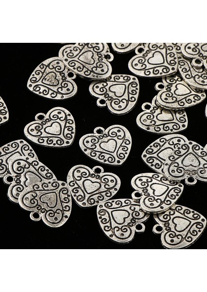 50 Adet Antik Gümüş Kalp Takı Charms Kolye Carfts Dıy Bulma Tibet Tarzı 1 (Yurt Dışından) indirimleri