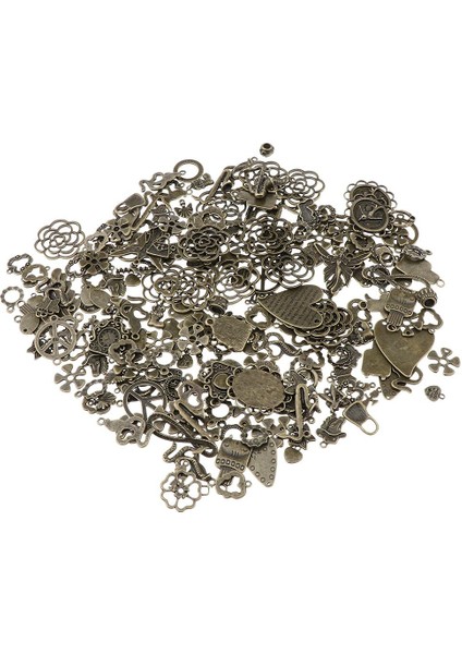 60 Parça Vintage Karışık Toplu Hollow Charm Kolye Takı Dıy Yapımı Craft 1 (Yurt Dışından)