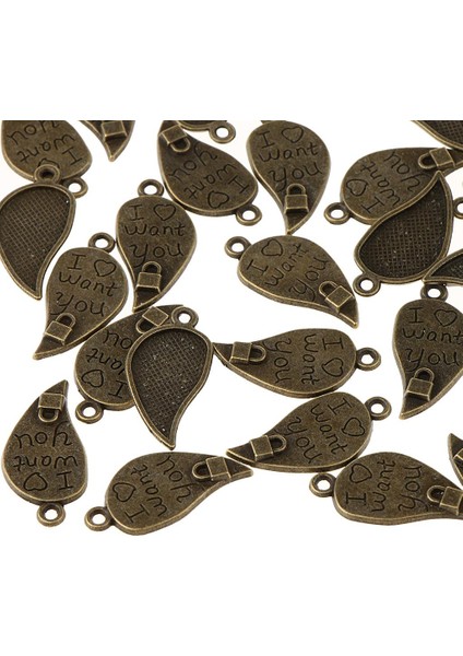 50 Parça Vintage Kilit Anahtar Charms Kolye Takı Yapımı Antik Bronz Kilit (Yurt Dışından) fırsatları