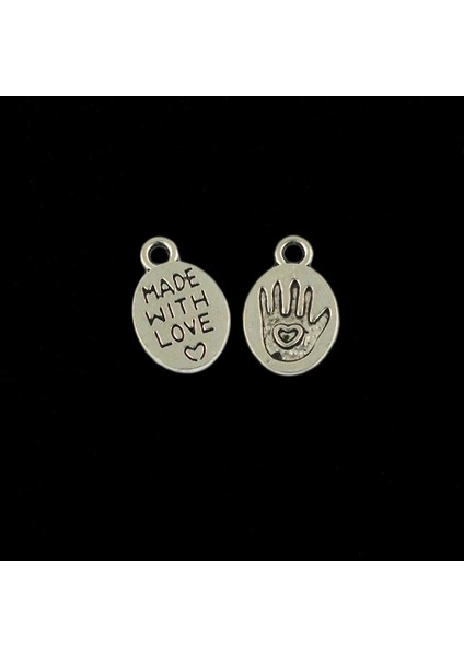 50 Piece Gümüş Kaplama ile Yapılan Kalp Etiket Charm Kolye Dıy Oval (Yurt Dışından) indirimleri