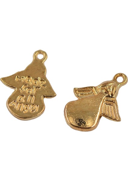 50 Adet Vintage Alaşım Melek Boncuklu Kolye Charms Bulgular El Sanatları 18X12MM Işık Altın (Yurt Dışından) modelleri