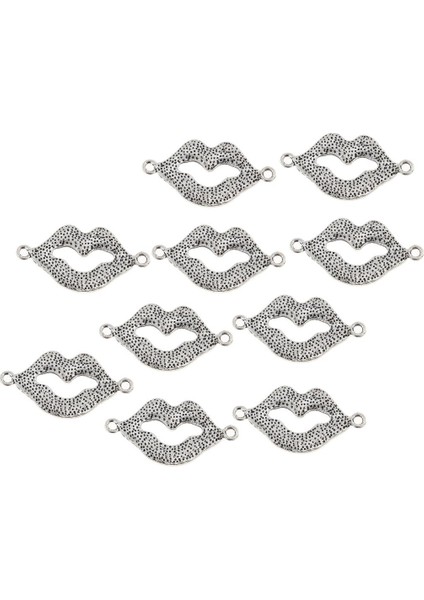 10 Adet Ağız Şekilli Kolye Alaşım Charm Takı Yapımı Bulguları Için Dıy Craft (Yurt Dışından)