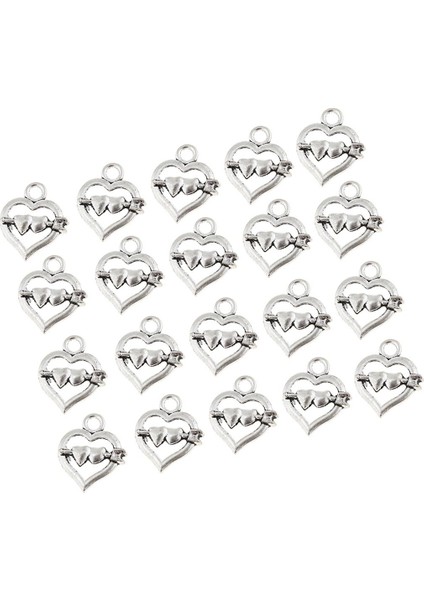 20X Aşk Kalp Şekli Charms Kolye Dıy Gerdanlık Kolye Bilezik Takı (Yurt Dışından) fırsatları