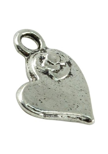 100 Adet Kalp Şekli Pendnat Charms Dıy Takı El Sanatları 3D Gül Çiçek Charms (Yurt Dışından)