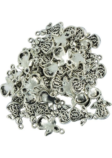 30 Adet Tibet Gümüş 3D Melek Charms Kolye Kolye Bilezik Yapılar Için (Yurt Dışından)