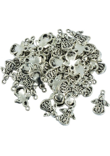30 Adet Tibet Gümüş 3D Melek Charms Kolye Kolye Bilezik Yapılar Için (Yurt Dışından)