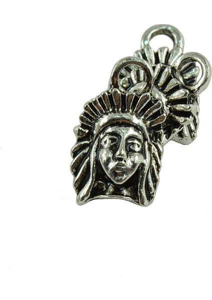 40 Adet Tam Metal Charms Kolye Hindistan Baş Kafa 3D Dıy Takı Bulguları (Yurt Dışından)