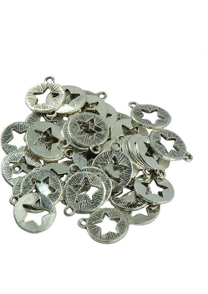 30 Adet Retro Tibet Gümüş Kolye Dıy Bulgular El Sanatları Ortada Hollow Star (Yurt Dışından) fırsatları