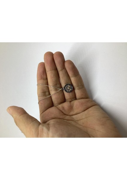 925 Ayar Lotus Çiçeği Gümüş Kolye ( 45 cm )