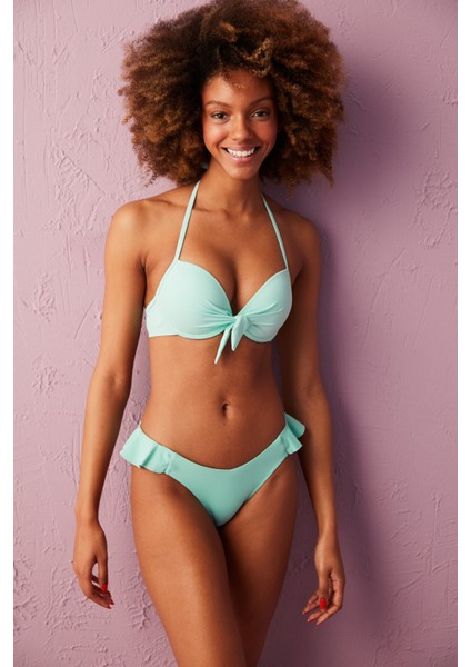 Mint Yeşili Bonnie Fırfır Detaylı Bikini Altı fiyatları