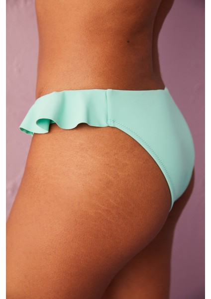 Mint Yeşili Bonnie Fırfır Detaylı Bikini Altı modelleri