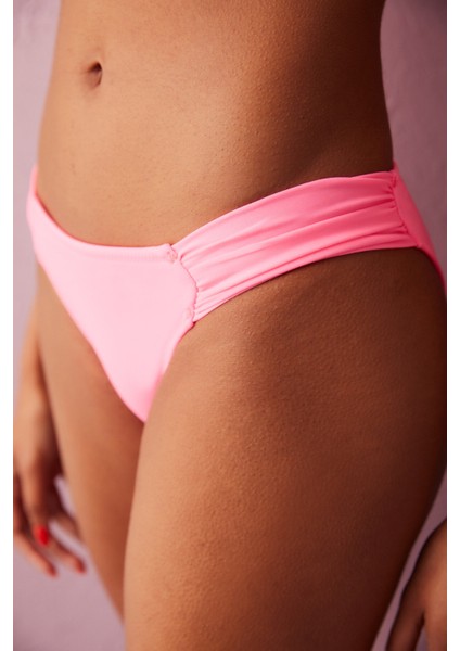 Neon Pembe Basic Hapkini Bikini Altı