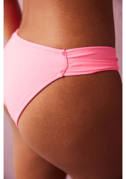 Neon Pembe Basic Hapkini Bikini Altı