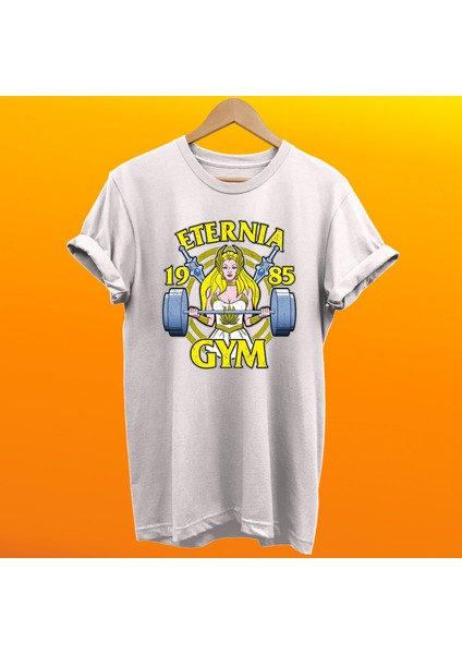 She-Ra Gym Baskılı Pamuk Oversize T-Shirt Büyük Beden Tişört