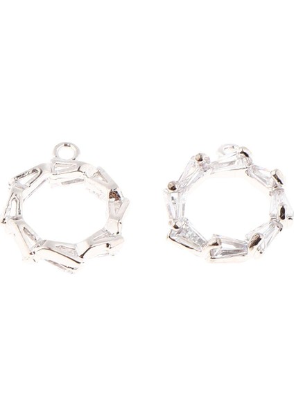 2 Adet Cam Kolye Charms Küpe Bırak Dangle Dıy Takı Bulguları 14X11X2MM (Yurt Dışından)