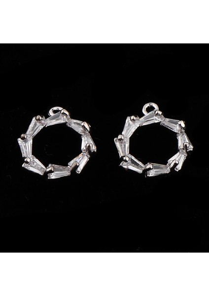 2 Adet Cam Kolye Charms Küpe Bırak Dangle Dıy Takı Bulguları 14X11X2MM (Yurt Dışından)