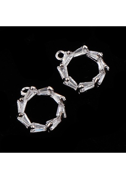 2 Adet Cam Kolye Charms Küpe Bırak Dangle Dıy Takı Bulguları 14X11X2MM (Yurt Dışından)