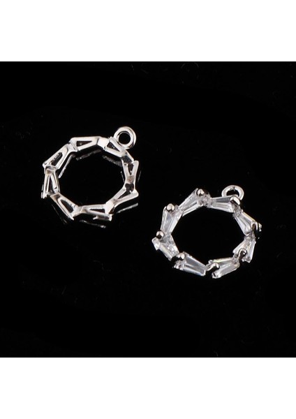 2 Adet Cam Kolye Charms Küpe Bırak Dangle Dıy Takı Bulguları 14X11X2MM (Yurt Dışından)