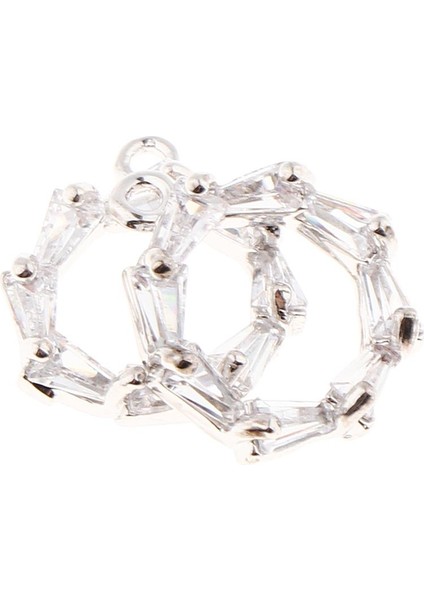 2 Adet Cam Kolye Charms Küpe Bırak Dangle Dıy Takı Bulguları 14X11X2MM (Yurt Dışından)