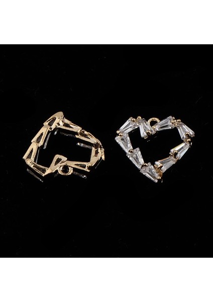 2x Kız Kadınlar Kristal Cam Küpe Bulguları Takı Charms Dıy Bulgular Için 13X12X2MM (Yurt Dışından) fırsatları