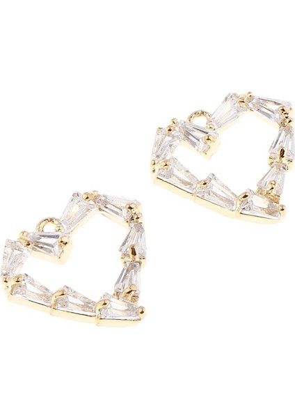 2x Kız Kadınlar Kristal Cam Küpe Bulguları Takı Charms Dıy Bulgular Için 13X12X2MM (Yurt Dışından) indirimleri