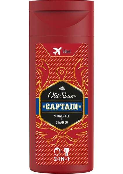 Duş Jeli & Şampuan 50 ml Captain