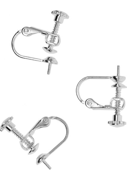 12X Ayarlanabilir Vida Küpe Inci Fişler Bulma Aracı Takı Gümüş Beyaz (Yurt Dışından) fırsatları