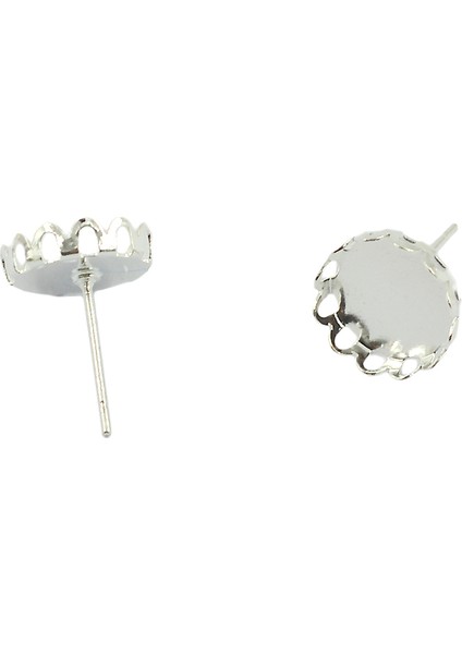 20 Adet 10MM Cabochon Ayarları Küpe Boşluklar Küpe Çerçeve Baz Gümüş Beyaz (Yurt Dışından) modelleri