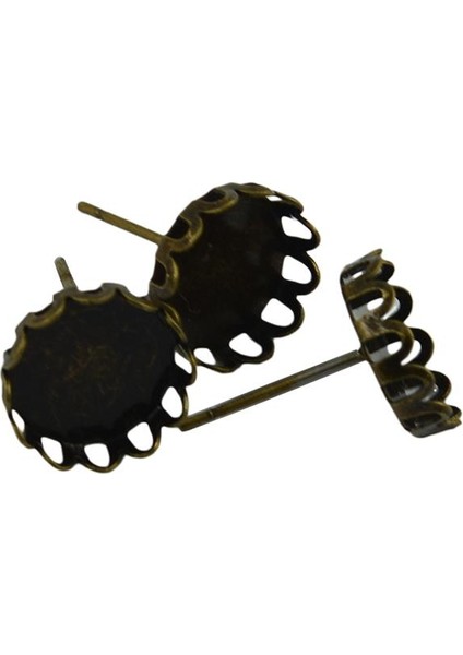 20 Adet 10MM Cabochon Ayarları Küpe Boşluklar Küpe Çerçeve Baz Bronz (Yurt Dışından) modelleri