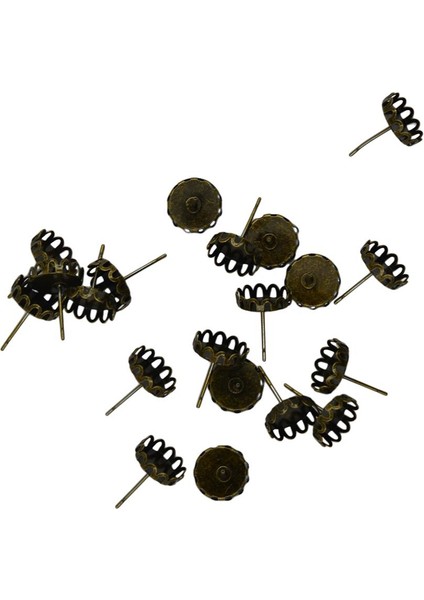 20 Adet 10MM Cabochon Ayarları Küpe Boşluklar Küpe Çerçeve Baz Bronz (Yurt Dışından) fırsatları
