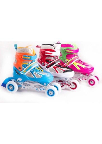 F-Sports 2+2 Ayarlanabilir Ön Tekerleği Işıklı Metal Alıştırma Pateni Çanta Hediyeli fiyatları