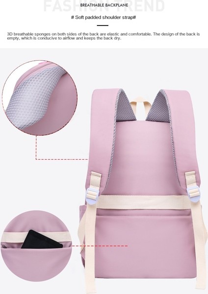 Jianghao Okul Sırt Çantası Kore Versiyonu Bayanlar Üniversite Öğrencileri Moda Okul Çantası Ortaokul Öğrencileri Ortaokul Öğrencileri Büyük Kapasiteli Sırt Çantası (Yurt Dışından)