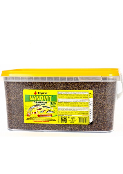 250 Gram Tropical Nanovit Granulat, Küçük Boy Batan Granül Yem