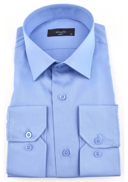 2022-02 Pamuk Slimfit Gömlek/mavi/xs