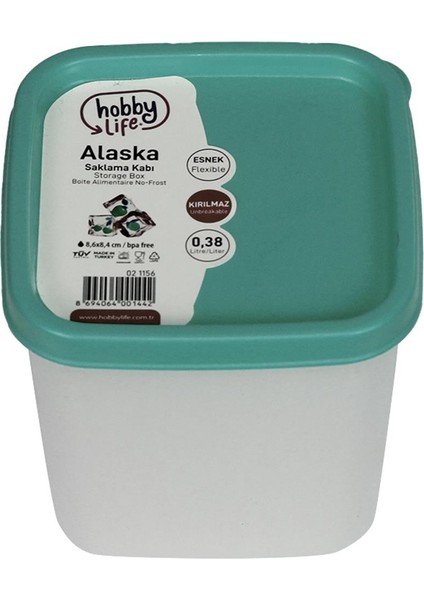 Alaska Nofrost Saklama Kabı 0,38 Litre Turkuaz