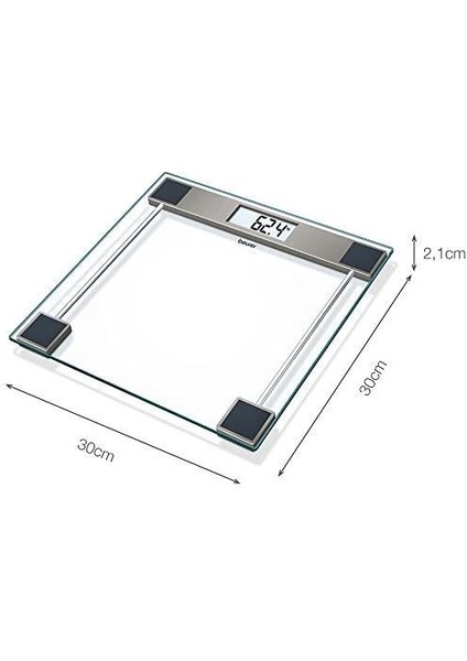 Gs 11 Dijital Cam Baskül Tartı Terazi Büyük LCD Ekran