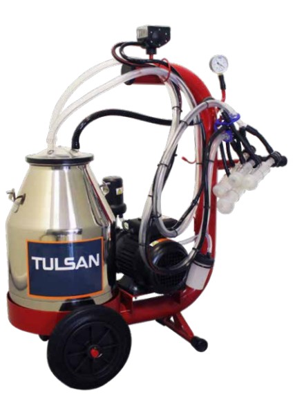 Mini Tip Çift Keçi Sağım Yağlı Pompa Aleminyum Tek Güğüm 30 L Süt Sağım Makinesi