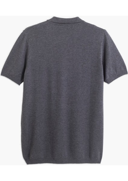 Erkek Gri Viskon Triko Polo Yaka Tişört fiyatları