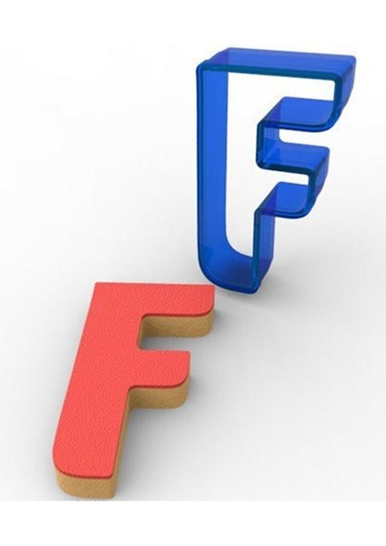 F Harf Polikarbon Kurabiye Kalıbı 7.5x4 cm