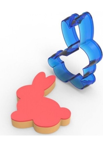 Tavşan Polikarbon Kurabiye Kalıbı 8 cm x 5,5 cm