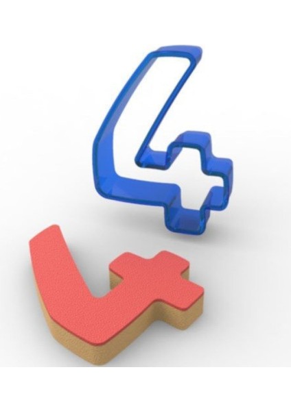 4 No Polikarbon Kurabiye Kalıbı 7,5x5,5 cm