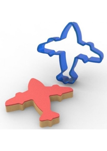 Uçak Polikarbon Kurabiye Kalıbı 7,6x8,2 cm