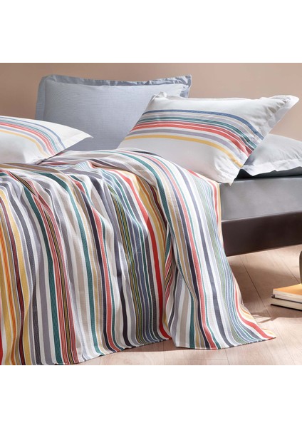 Bedding Evan Çift Kişilik Pike Takımı - Mavi