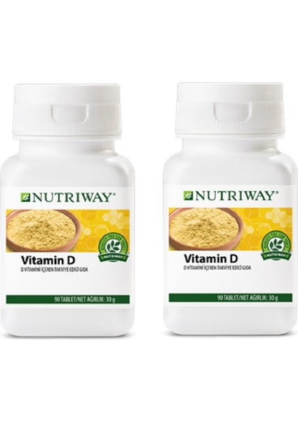 Nutriway Nutriway™ Vitamin D - D Vitami̇ni̇ Içeren Takvi̇ye Edi̇ci̇ Gıda 2`li Set fiyatları
