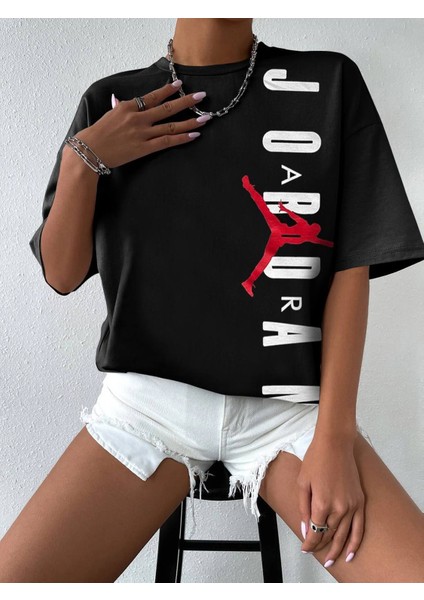 Unisex Dijital Baskılı Oversize Rahat T-Shirt