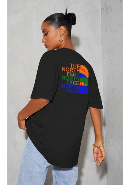 Unisex Nort Dijital Baskılı Oversize Rahat T-Shirt