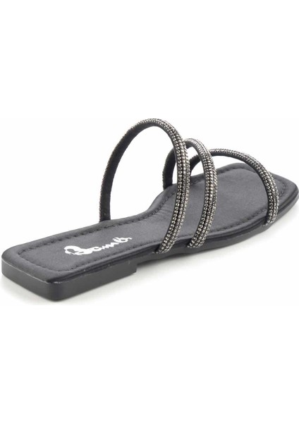 Siyah Saten Kadın Terlik K041370002 fırsatları